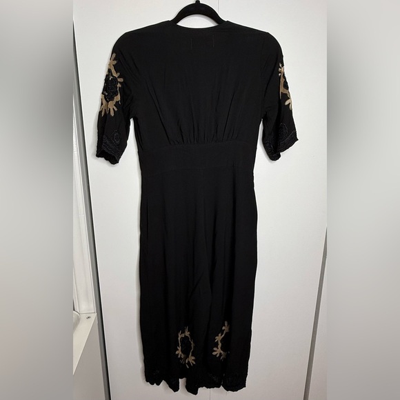 Cleobella Black Embroidered Jumpsuit Boho style lightweight - Small - Picture 6 of 13